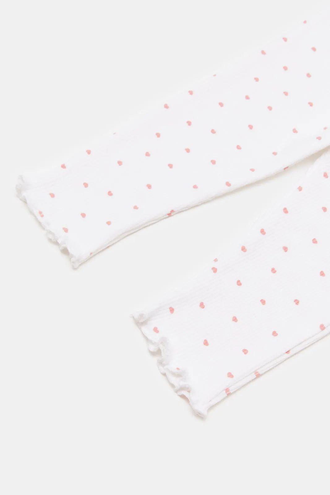 Baby White Printed Pyjama Set (2 Piece)