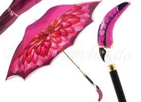 Beautifull Double Canopy Toucan Umbrella in a Luxurious Gradient Fuchsia Color