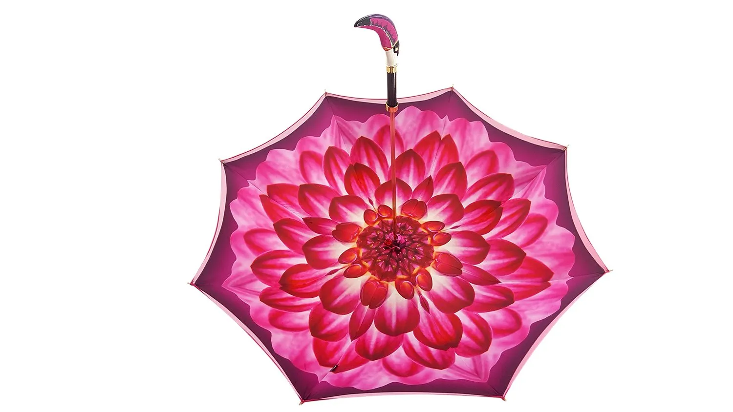 Beautifull Double Canopy Toucan Umbrella in a Luxurious Gradient Fuchsia Color