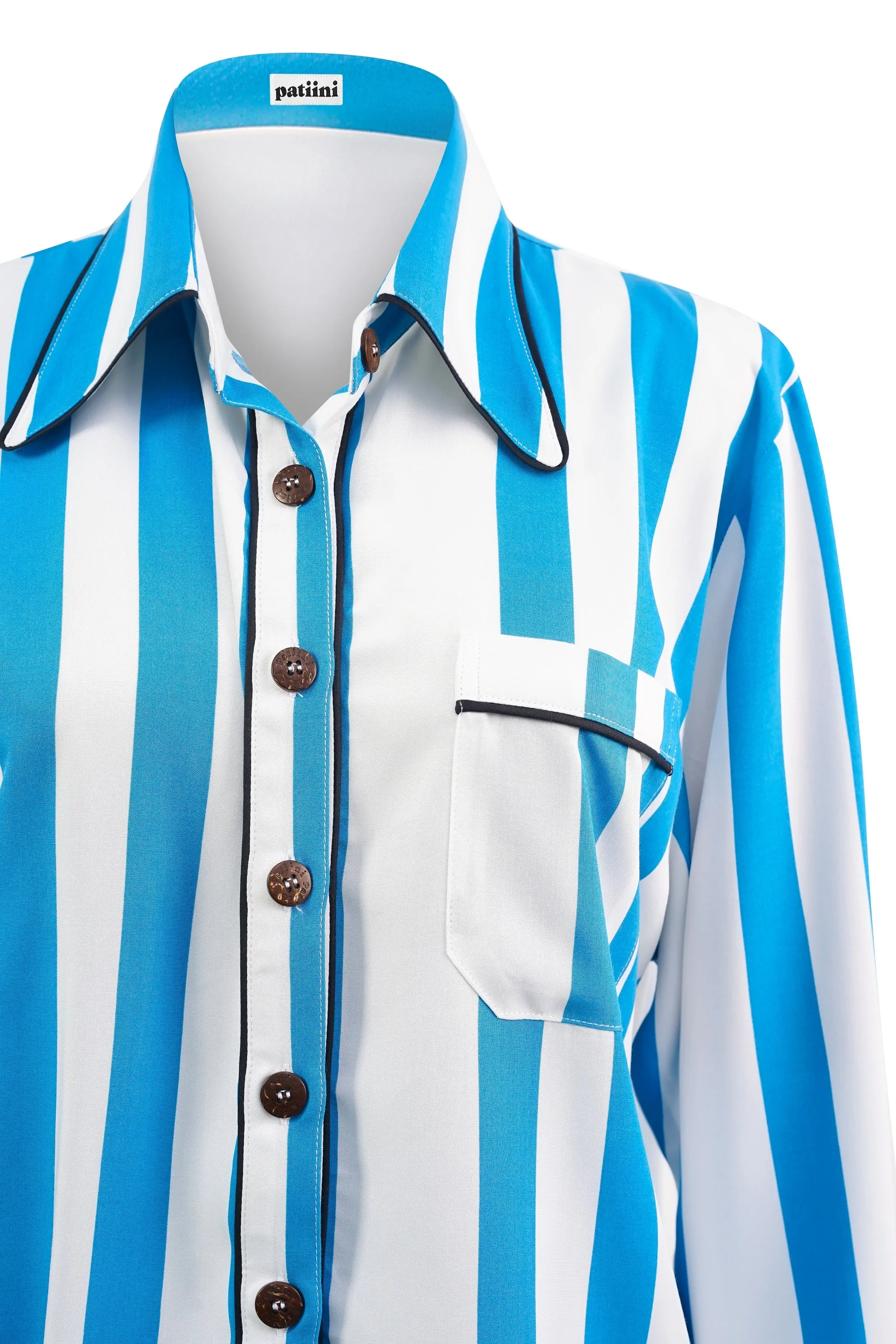 Blue Stripe Long Sleeve Set