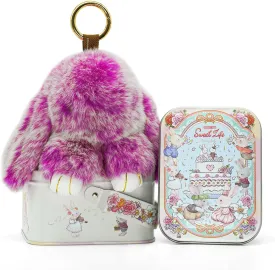 Bunnylulu Keychain with Tin 5.8" Soft Plush Handmade Charm, 16 Colors  Fun Graduation Gift & Stylish Summer Bag Accessory Bunnylulu Keychain with Tin 5.8" Soft Plush Handmade Charm, 16 Colors  Fun Graduation Gift & Stylish Summer Bag Accessory