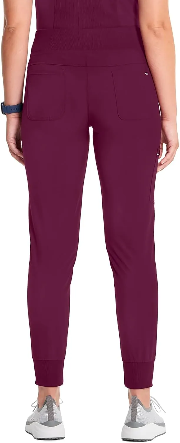 Cherokee Infinity Womens Scrub Jogger Pants Mid Rise with 5 Pockets, 360 Stretch Fabric - CK110A