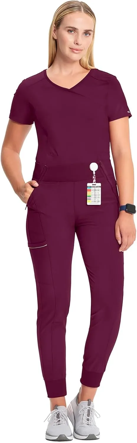 Cherokee Infinity Womens Scrub Jogger Pants Mid Rise with 5 Pockets, 360 Stretch Fabric - CK110A