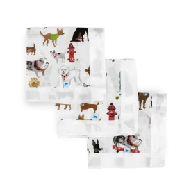 Cotton Muslin Security Blanket 3 Pack - Woof