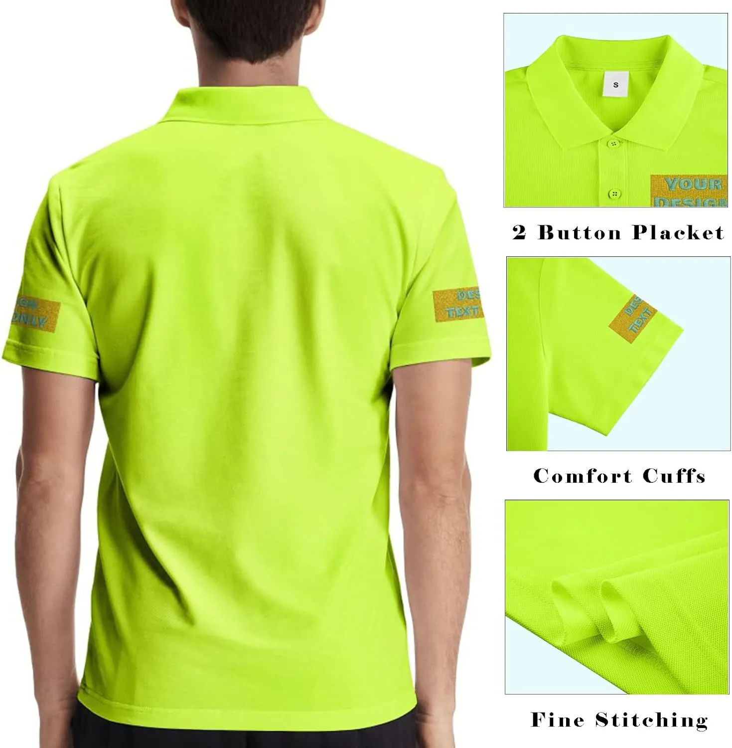 Custom Polo Shirts Design Your Own Logo Photo Name Customized for Men Company Polos Personalized Golf Tshirts S-4XL