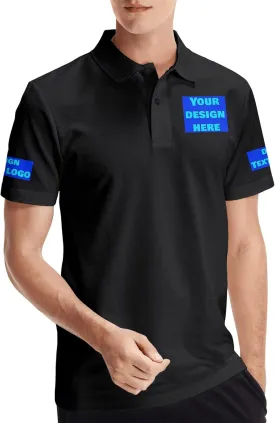 Custom Polo Shirts Design Your Own Logo Photo Name Customized for Men Company Polos Personalized Golf Tshirts S-4XL