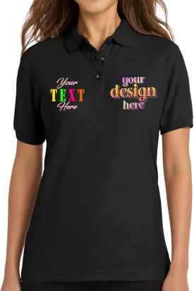Custom Polo Shirts for Women Personalized Work or Golf Polo, Sweat - Absorbing Fabric, Slim Fit Design - L500