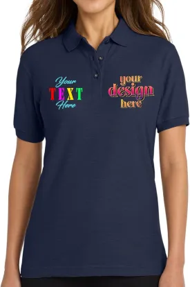 Custom Polo Shirts for Women Personalized Work or Golf Polo, Sweat - Absorbing Fabric, Slim Fit Design - L500