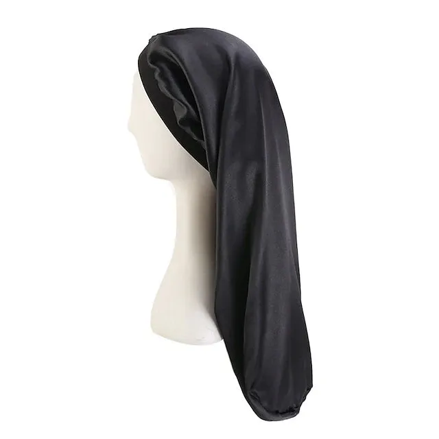 Extra Long Satin Bonnet Sleep Cap Long Bonnet for Braids Hair Loose Cap