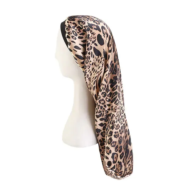 Extra Long Satin Bonnet Sleep Cap Long Bonnet for Braids Hair Loose Cap