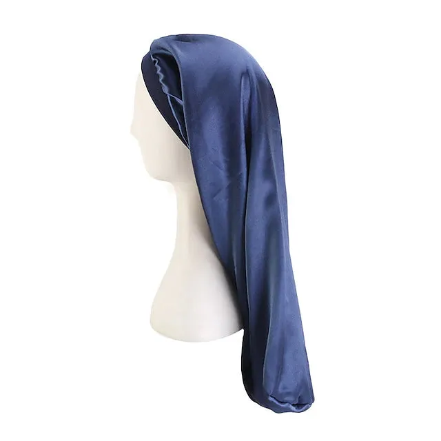 Extra Long Satin Bonnet Sleep Cap Long Bonnet for Braids Hair Loose Cap