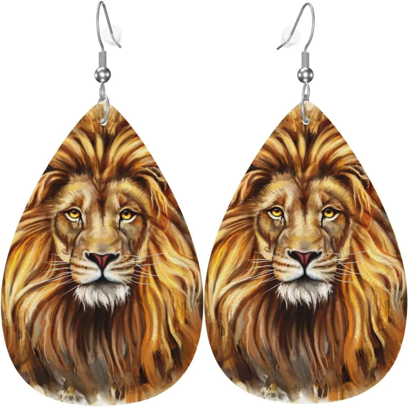 Faux Leather Earrings, Teardrop Dangle Earrings, Lightweight Dangle For Women