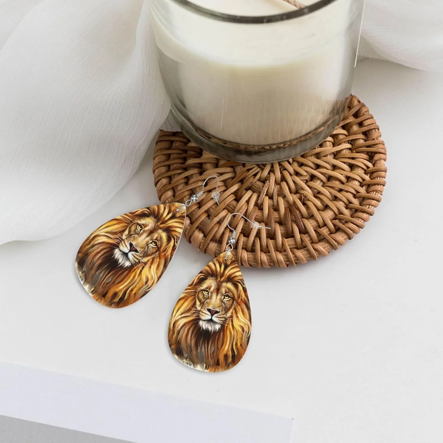 Faux Leather Earrings, Teardrop Dangle Earrings, Lightweight Dangle For Women