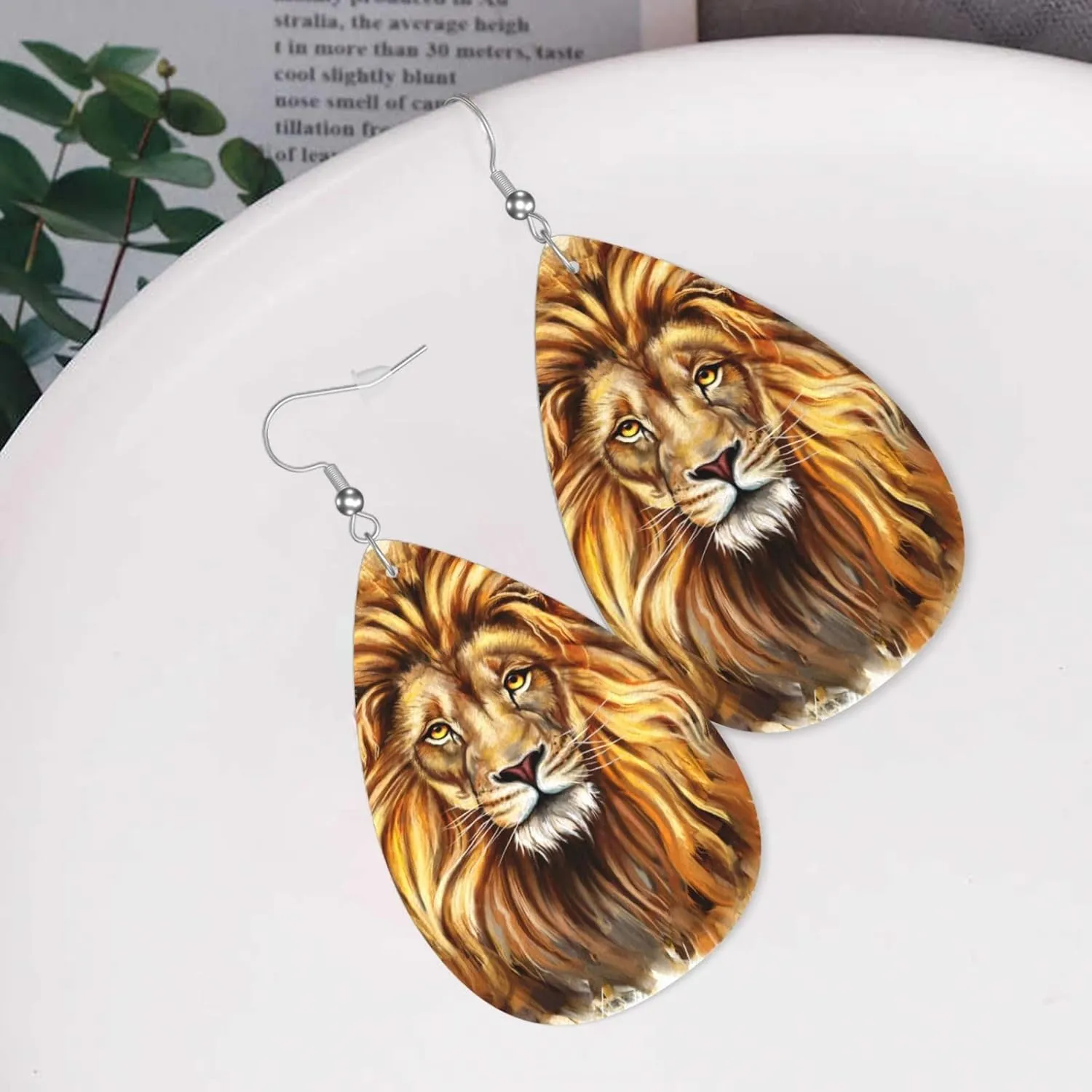Faux Leather Earrings, Teardrop Dangle Earrings, Lightweight Dangle For Women