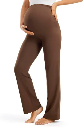 JOYSPELS Smooth Feeling Wide-Leg Maternity Leggings Over The Belly Soft Pregnancy Yoga Lounge Pants for Women