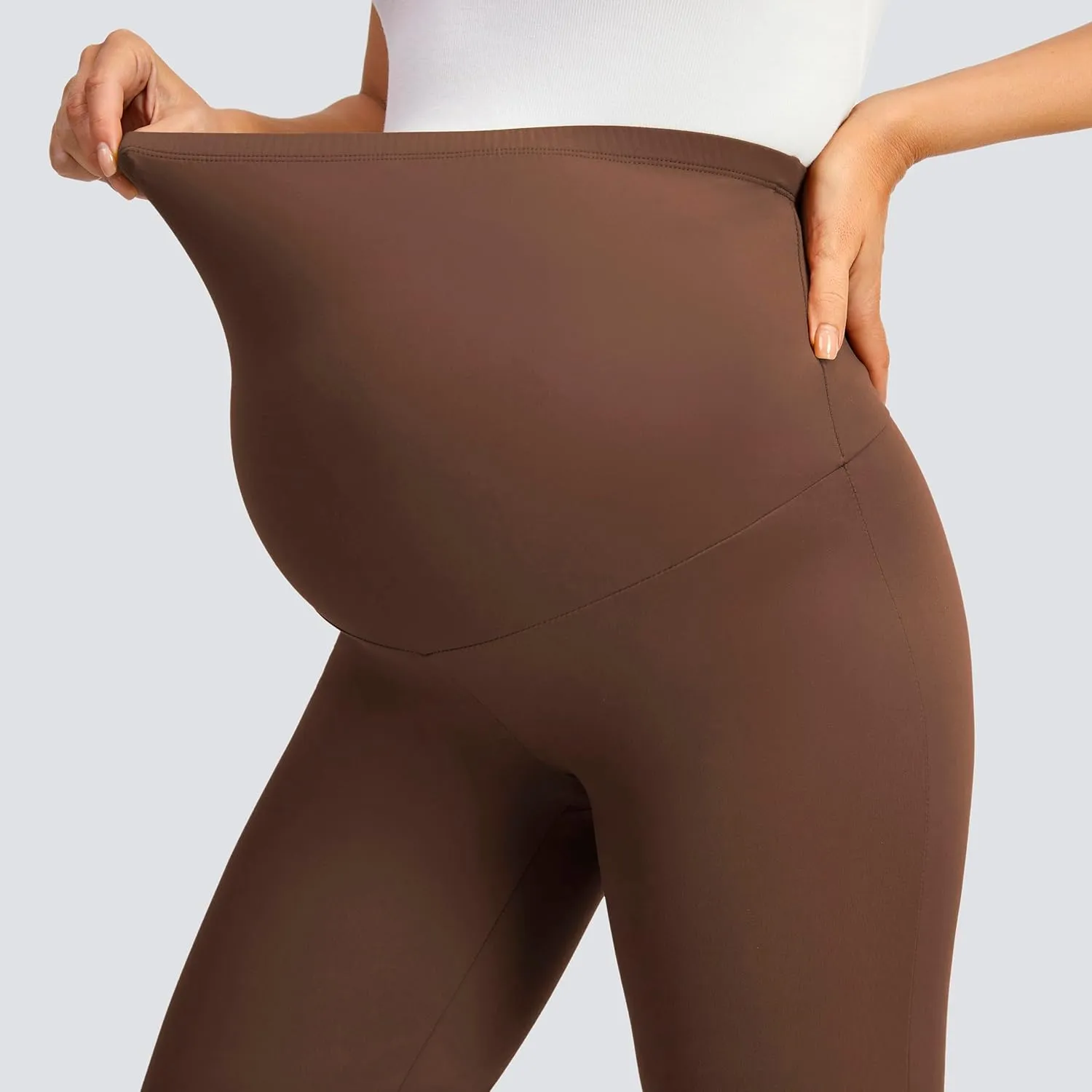 JOYSPELS Smooth Feeling Wide-Leg Maternity Leggings Over The Belly Soft Pregnancy Yoga Lounge Pants for Women