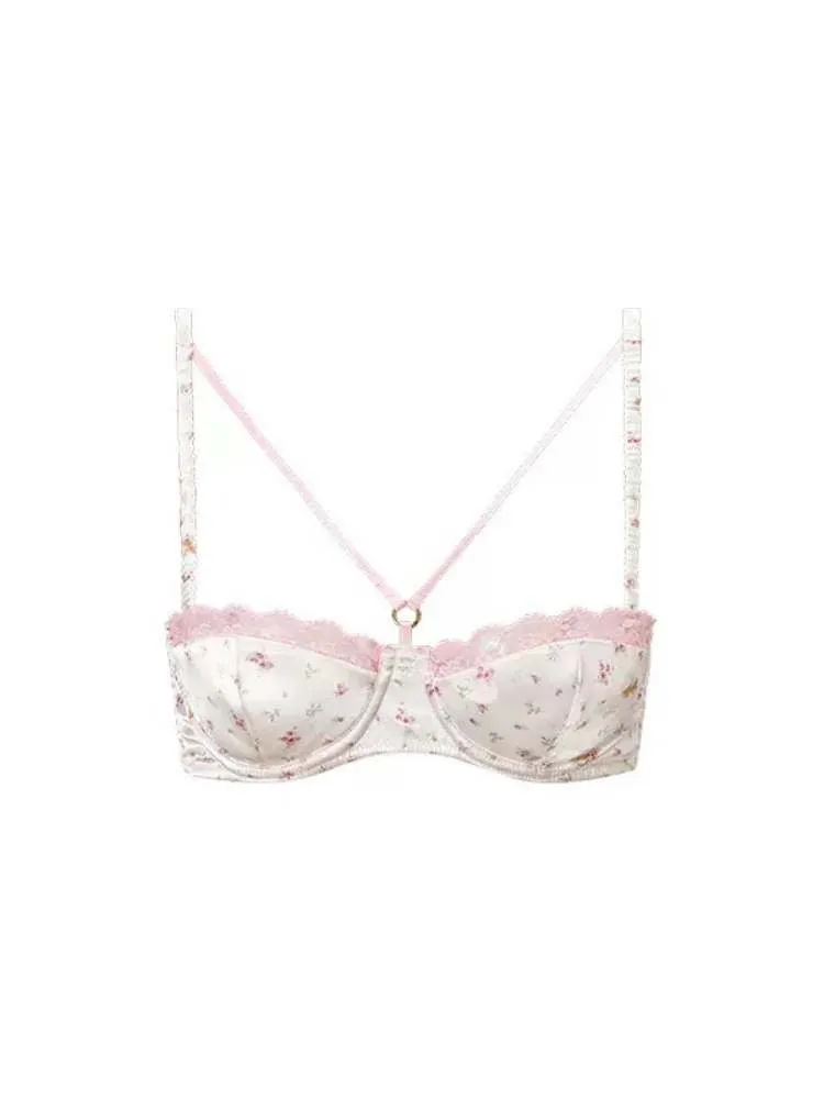 Lace Satin Soft Wire Bra【s0000009174】