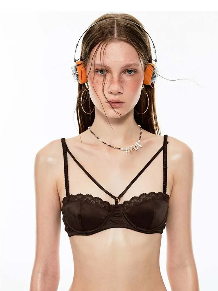 Lace Satin Soft Wire Bra【s0000009174】