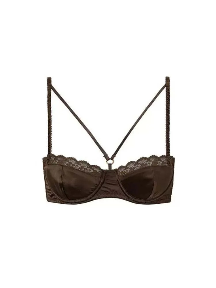 Lace Satin Soft Wire Bra【s0000009174】