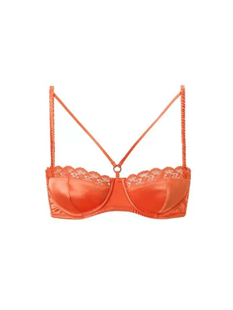 Lace Satin Soft Wire Bra【s0000009174】