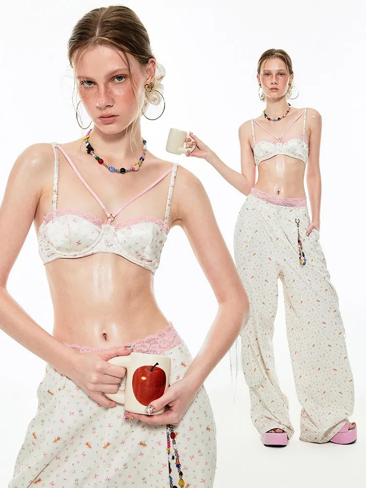 Lace Satin Soft Wire Bra【s0000009174】