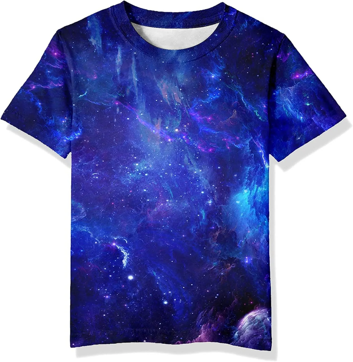 Neemanndy Teens Boys Girls Shirts 3D Print Colorful Design Graphic Tee Shirt with Short Sleeve for Kids 6-16 Years