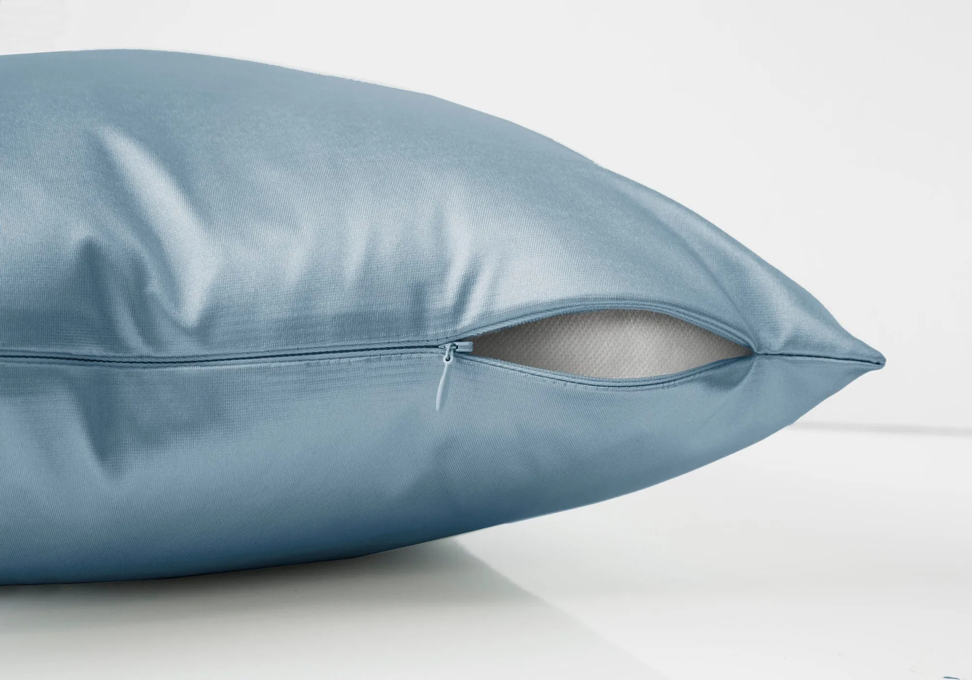 Pillow - 18"X 18" / Pale Blue Satin / 1Pc
