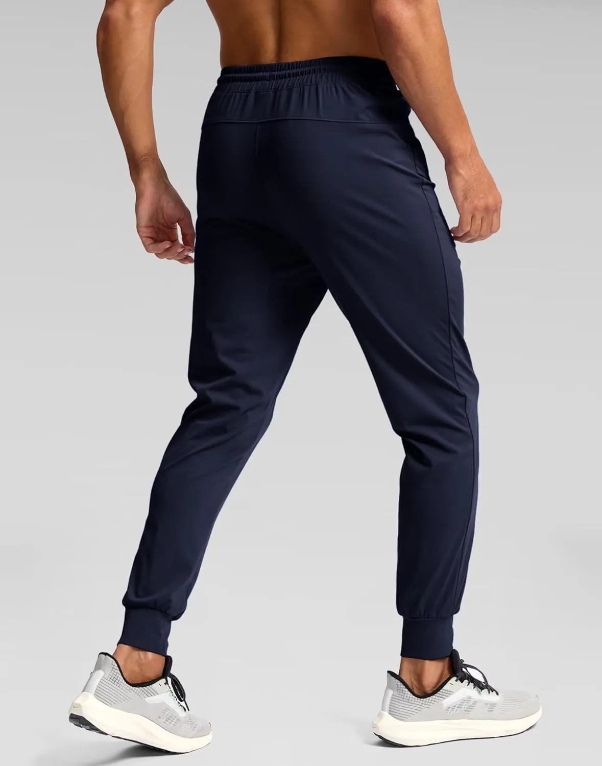 Pudolla Men's Lightweight Sweatpants with Pockets Ultra 4-Way Stretch Joggers Gym Workout Runing Athletic Track Pants