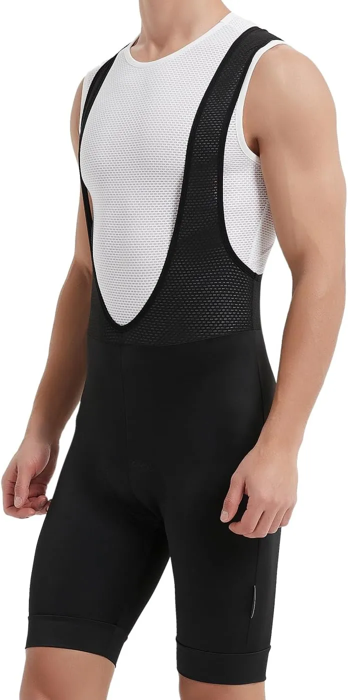 qualidyne Men's Cycling Bib Shorts 4D Padded Breathable Road Bike Bibs Biking Shorts