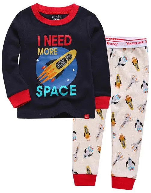 Space Rocket Long Sleeve Pajama
