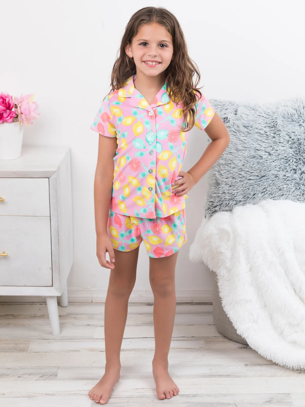 Squeeze The Day 3 Piece Pajama Shorts Set