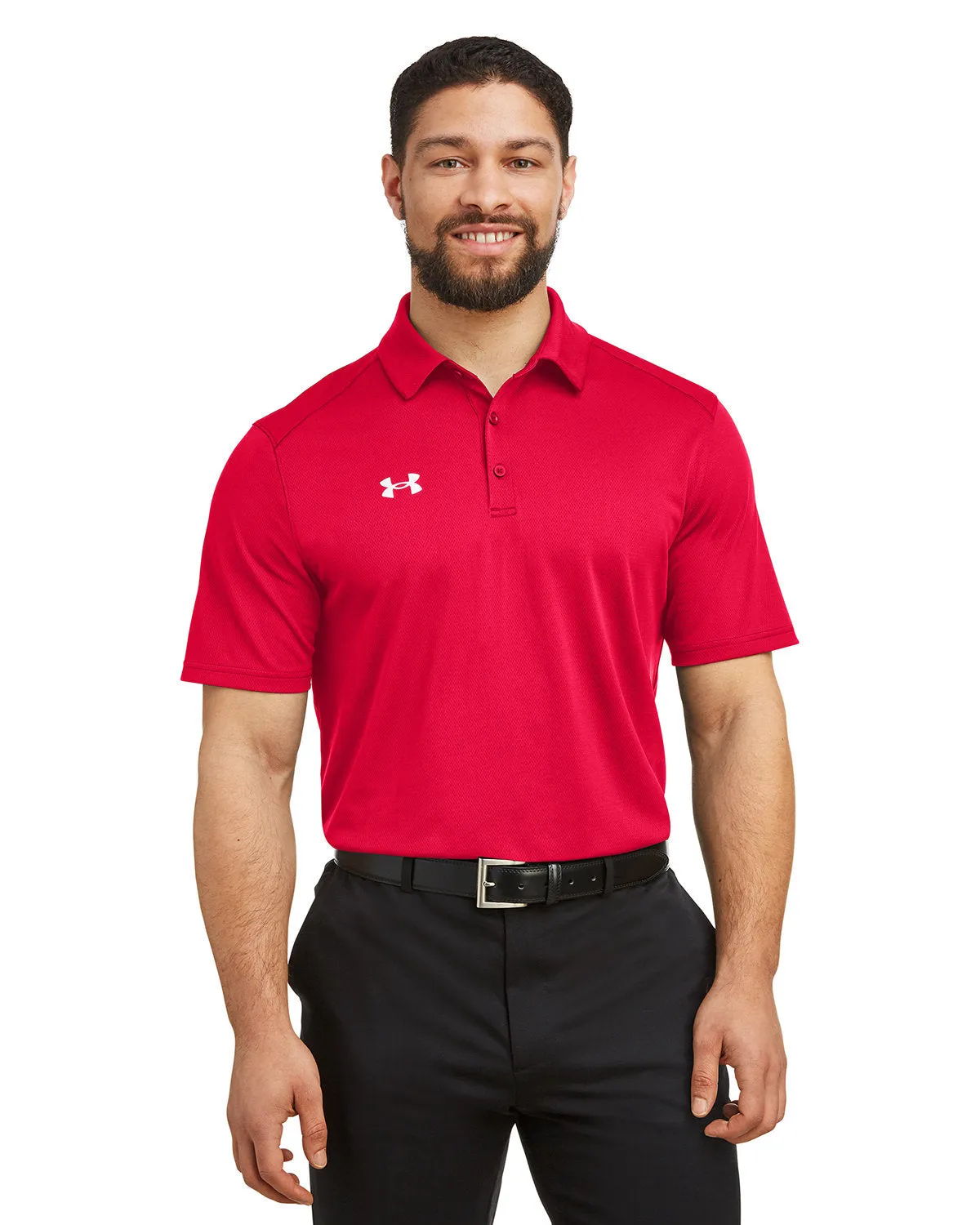 Under Armour Men's Tech Customized Polos, Red