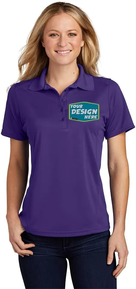 Women's Custom Polo Shirts - Breathable, Lightweight & Embroidered