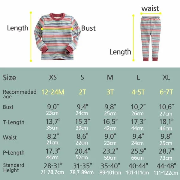 Zoo Animal Long Sleeve Pajama (Yellow/Blue)